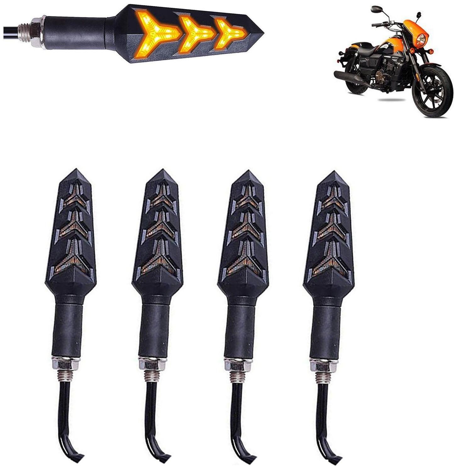

Ramanta Front Rear LED Indicator Light for Universal For Bike Universal For Bike (Amber)
