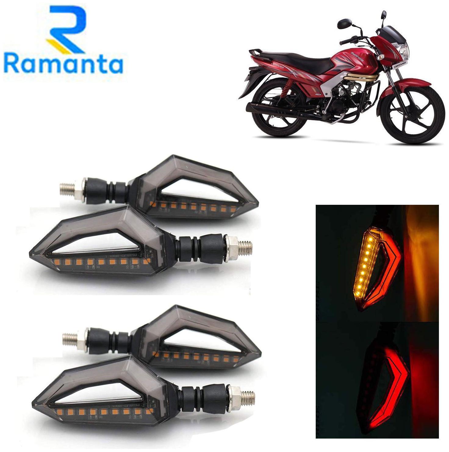 

Ramanta Front Rear LED Indicator Light for Mahindra Universal For Bike (Red Yellow)