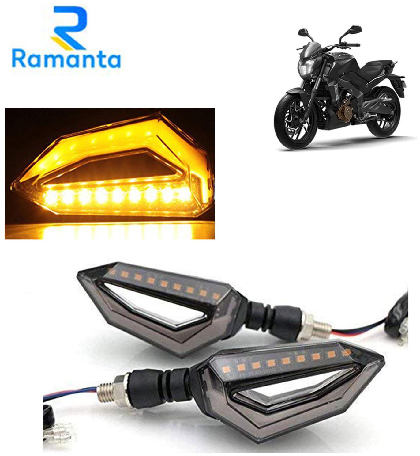 

Ramanta Front Rear LED Indicator Light for Bajaj Universal For Bike (Yellow)