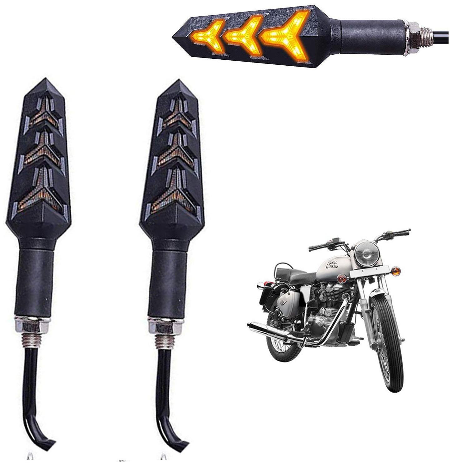 

Ramanta Front Rear LED Indicator Light for Royal Enfield Universal For Bike (Amber)