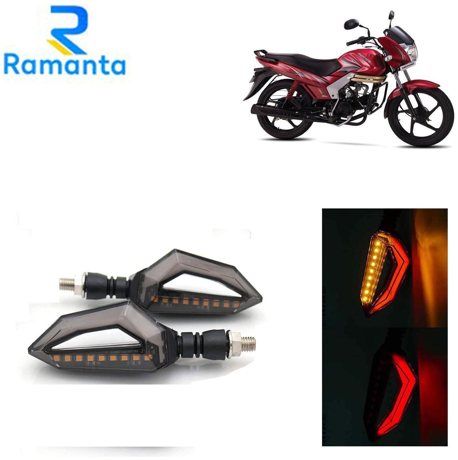 

Ramanta Front Rear LED Indicator Light for Mahindra Universal For Bike (Red Yellow)
