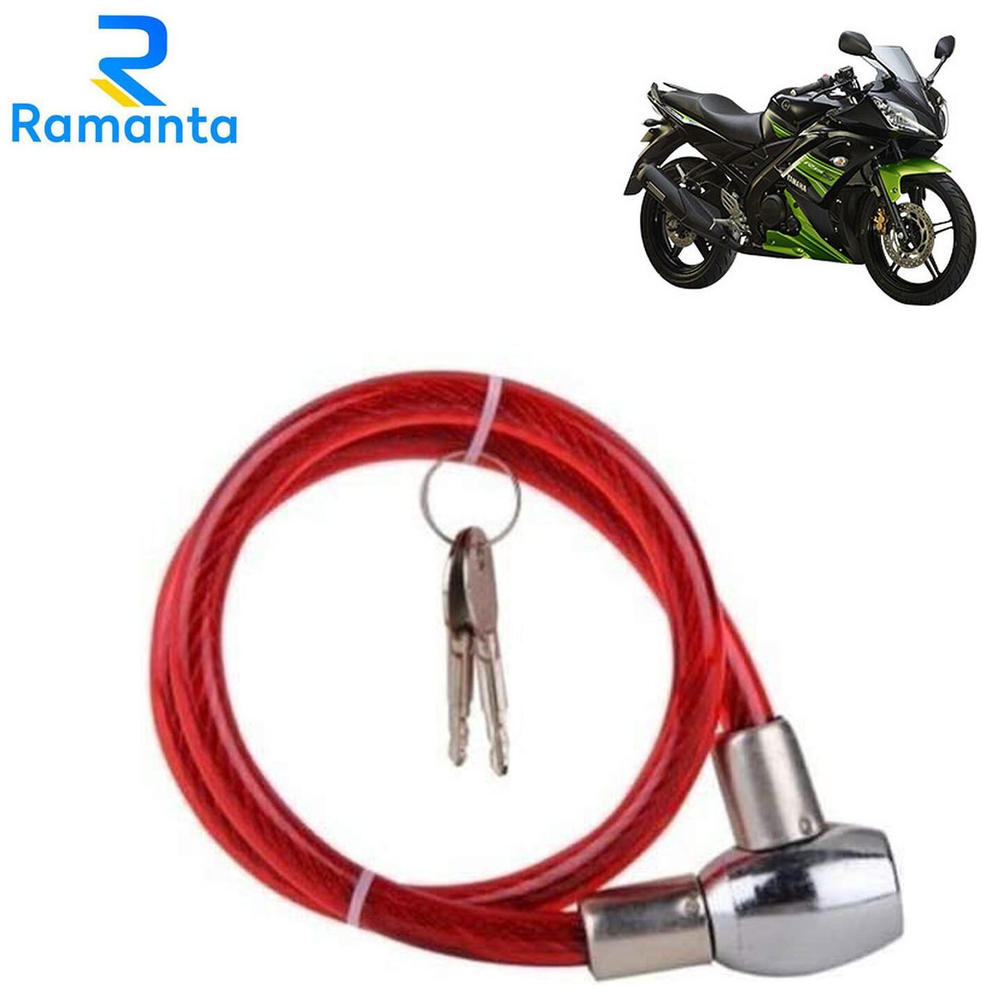 

Ramanta Red Heavy Duty Multi Purpose Goti Lock for Yamaha all Model Bike