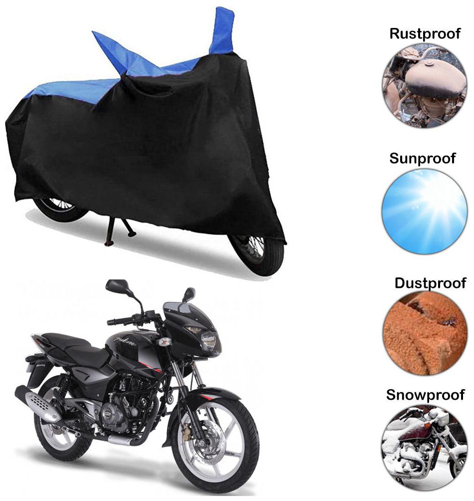 

Ramanta Two Wheeler Cover for Bajaj (Pulsar 150 Black Blue)