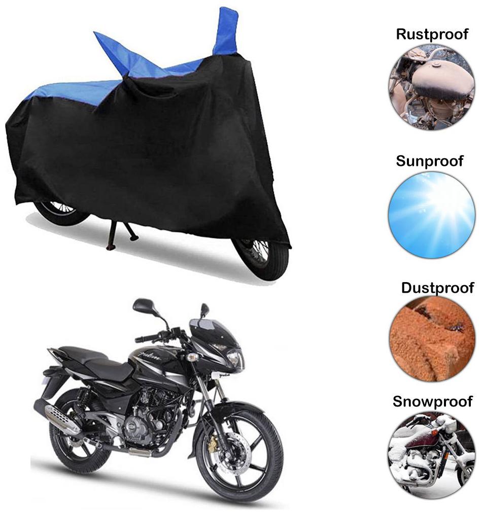 

Ramanta Two Wheeler Cover for Bajaj (Pulsar 150 DTS-i Black Blue)