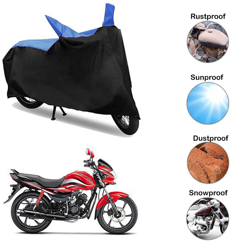 

Ramanta Two Wheeler Cover for Hero (Passion Pro Black Blue)