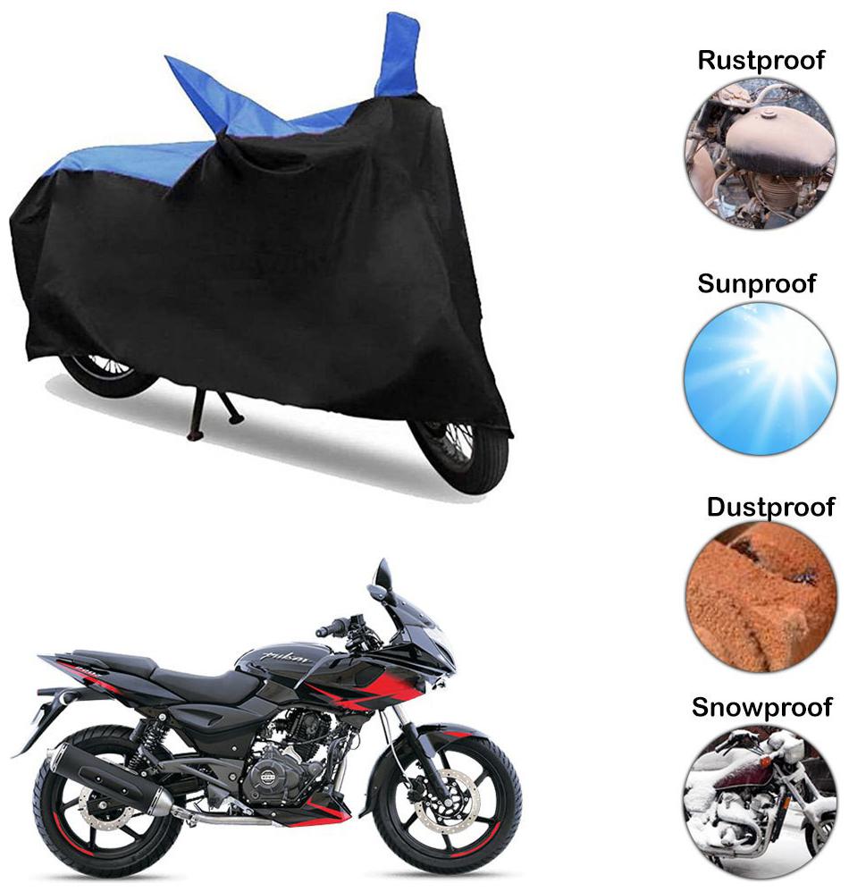 

Ramanta Two Wheeler Cover for Bajaj (Pulsar 220F Black Blue)