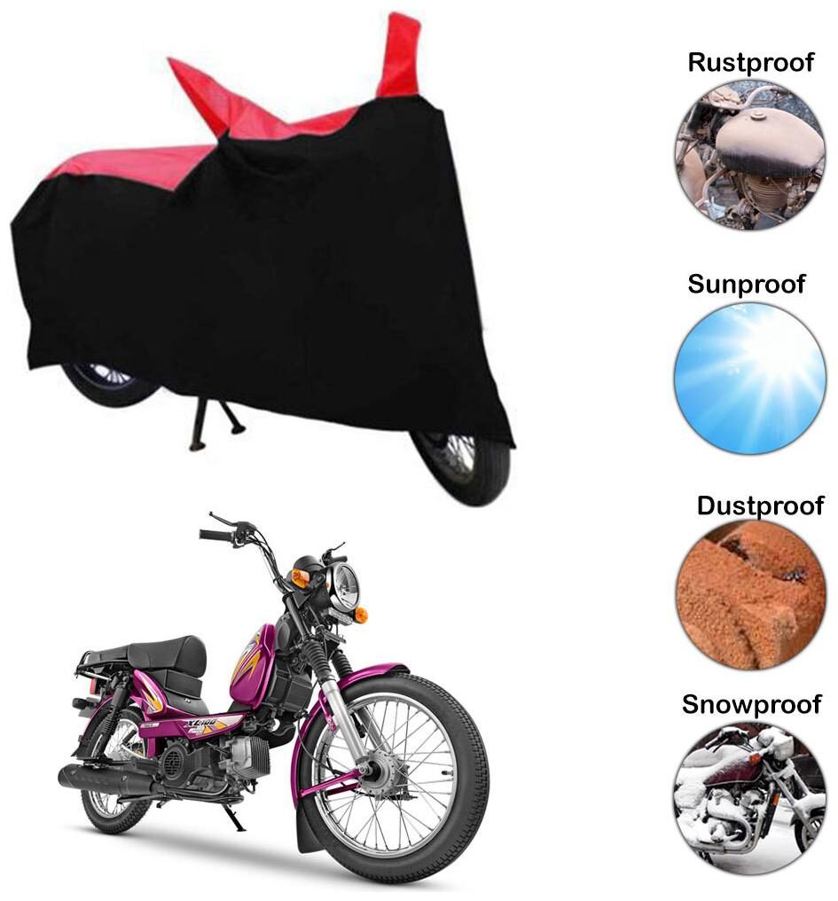 

Ramanta Two Wheeler Cover for TVS (XL 100 Red Black)