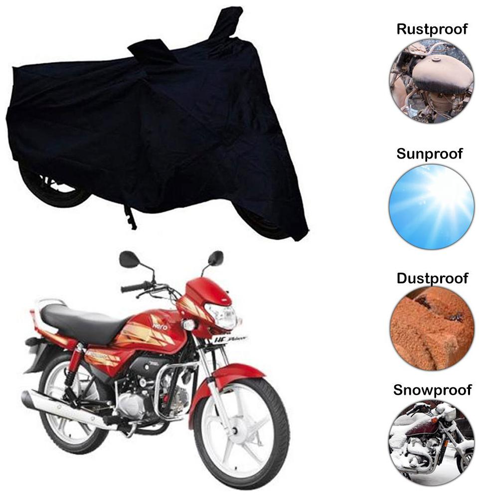 

Ramanta Two Wheeler Cover for Hero (HF Deluxe Black)
