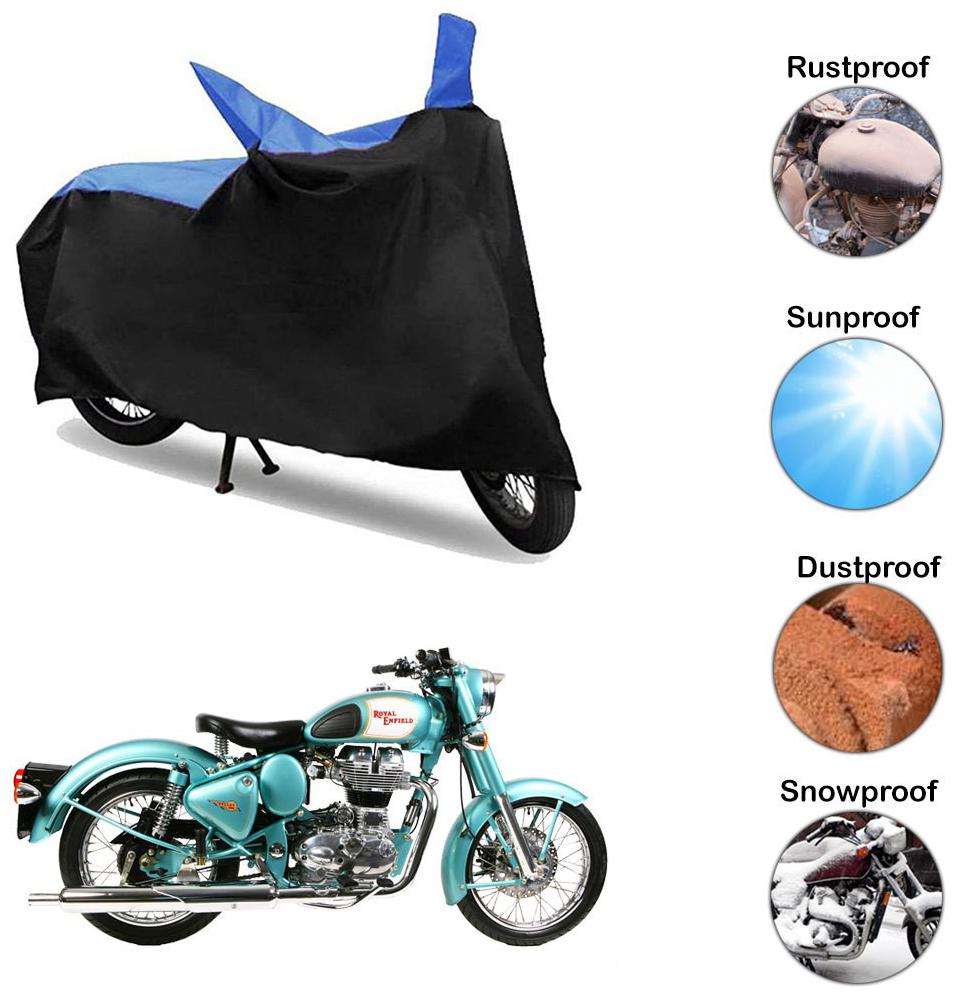 

Ramanta Two Wheeler Cover for Royal Enfield (Bullet 350 Black Blue)