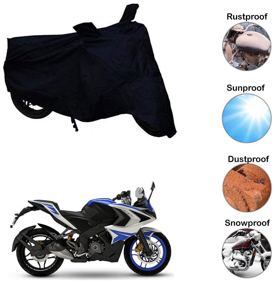 

Ramanta Two Wheeler Cover for Bajaj (Pulsar RS 200 Black)