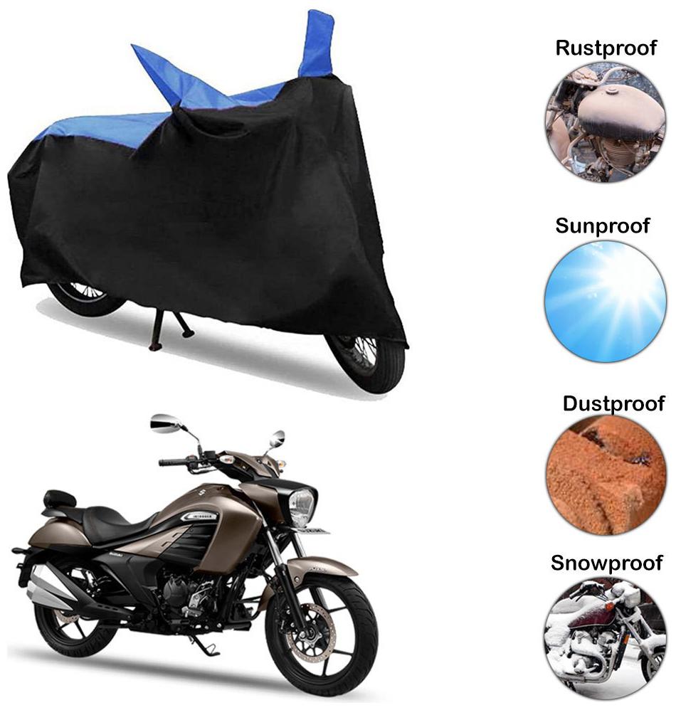 

Ramanta Two Wheeler Cover for Suzuki (Intruder Black Blue)