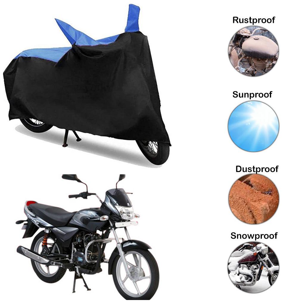 

Ramanta Two Wheeler Cover for Bajaj (Platina Black Blue)