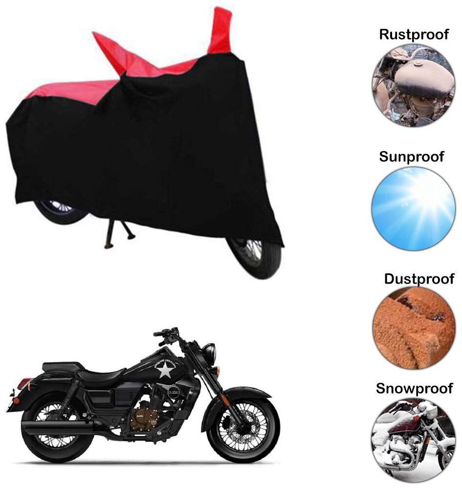 

Ramanta Two Wheeler Cover for Universal For Bike (Red Black)