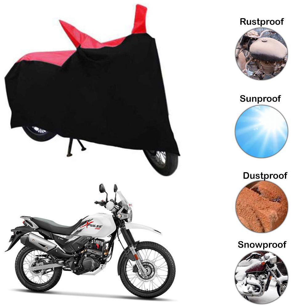 

Ramanta Two Wheeler Cover for Hero (Red Black)