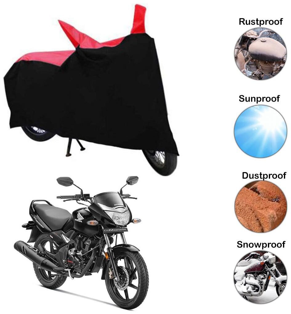 

Ramanta Two Wheeler Cover for Bike (CB Unicorn 150 Red Black)