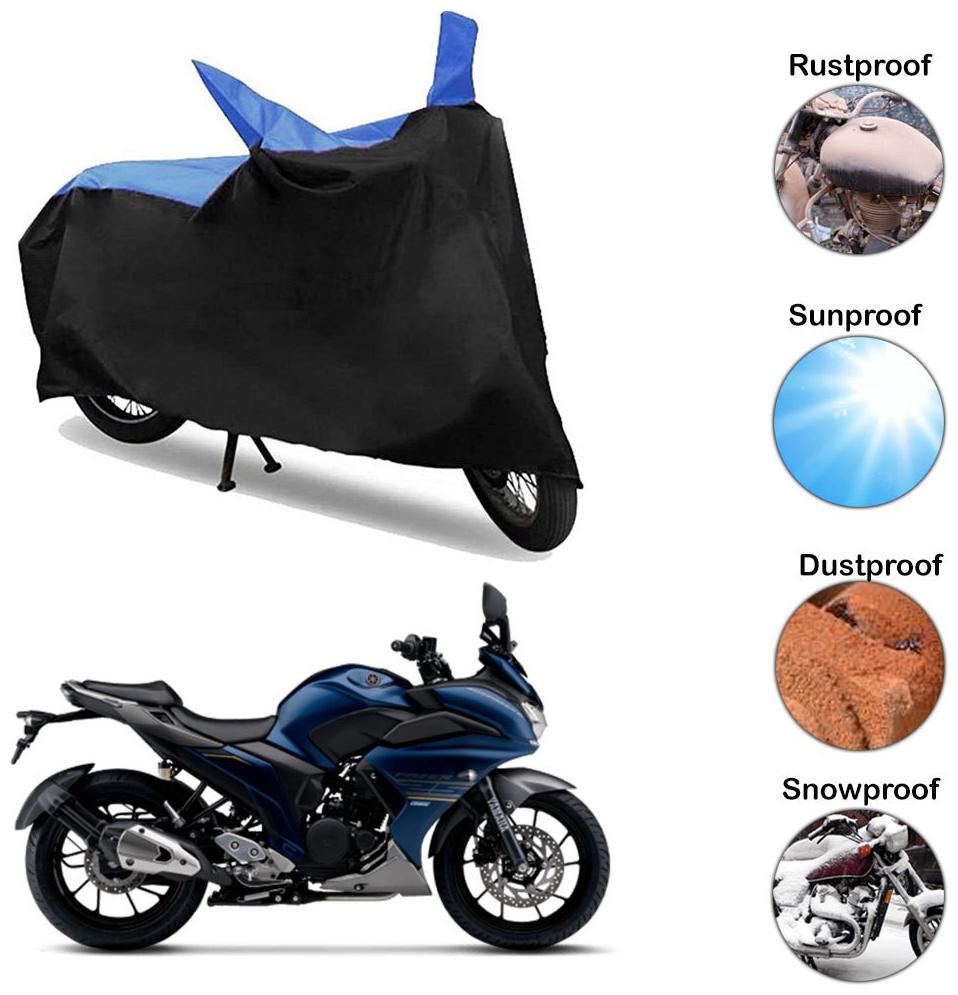 

Ramanta Two Wheeler Cover for Yamaha (Fazer 25 Black Blue)