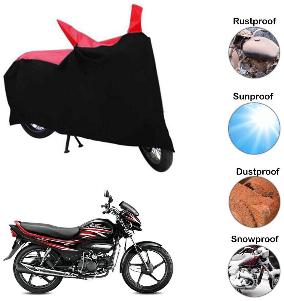 

Ramanta Two Wheeler Cover for Hero (Super Splendor Red Black)