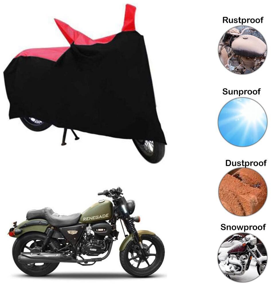 

Ramanta Two Wheeler Cover for Universal For Bike (Red Black)