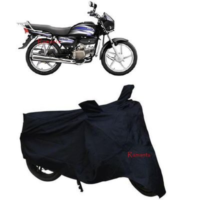 

Ramanta Polyster Bike Body Cover with Mirror Pockets for - Hero Splendor PRO (Color Black) (Pack of 1)