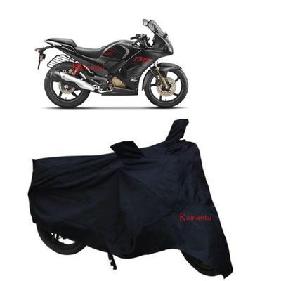 

Ramanta Polyster Bike Body Cover with Mirror Pockets for - Hero Karizma ZMR 2014 (Color Black) (Pack of 1)