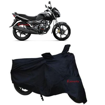

Ramanta Polyster Bike Body Cover with Mirror Pockets for - Honda CB Unicorn 150 (Color Black) (Pack of 1)