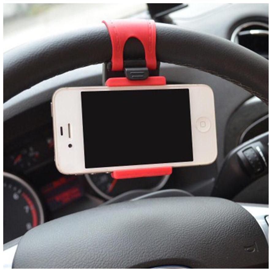 

Retina Car Steering Mobile Holder(Black)