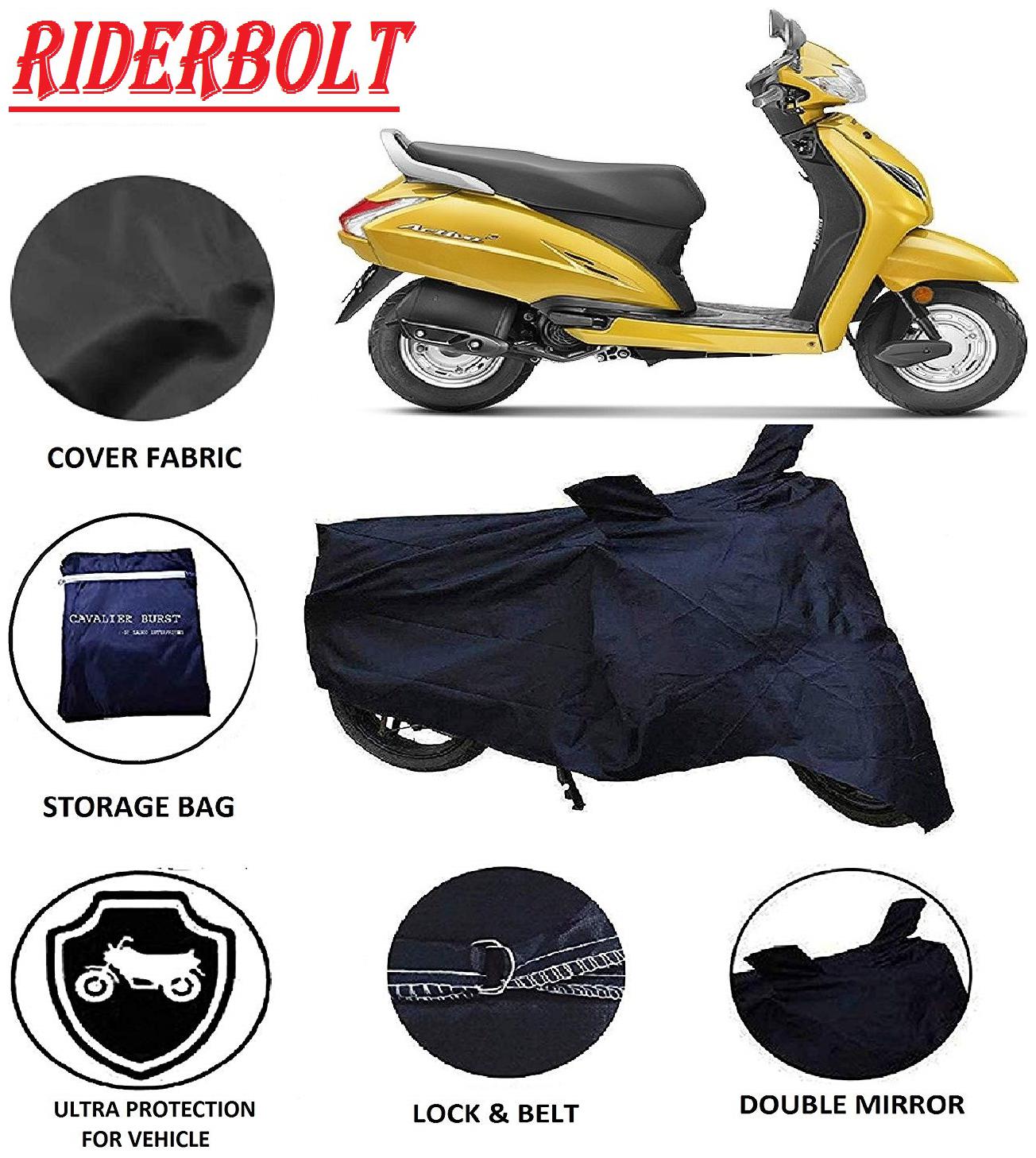 

RIDERBOLT Dust-Proof Honda Activa 3G Body Cover(Double Pocket Black)