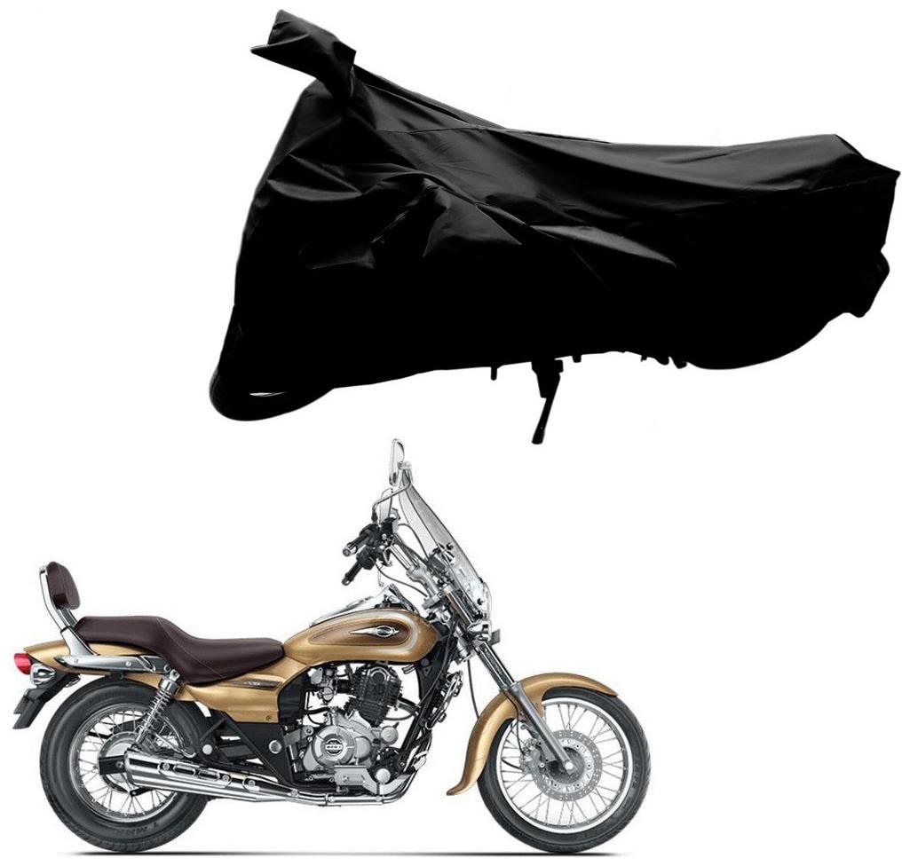 

Riderscart 100 Water Proof Black 190 T Tafta Imported Fabric Two Wheeler Bike Cover With Anti Uv Protection With Anti Theft Lock Holes Buckles For Bajaj Avenger With Warranty