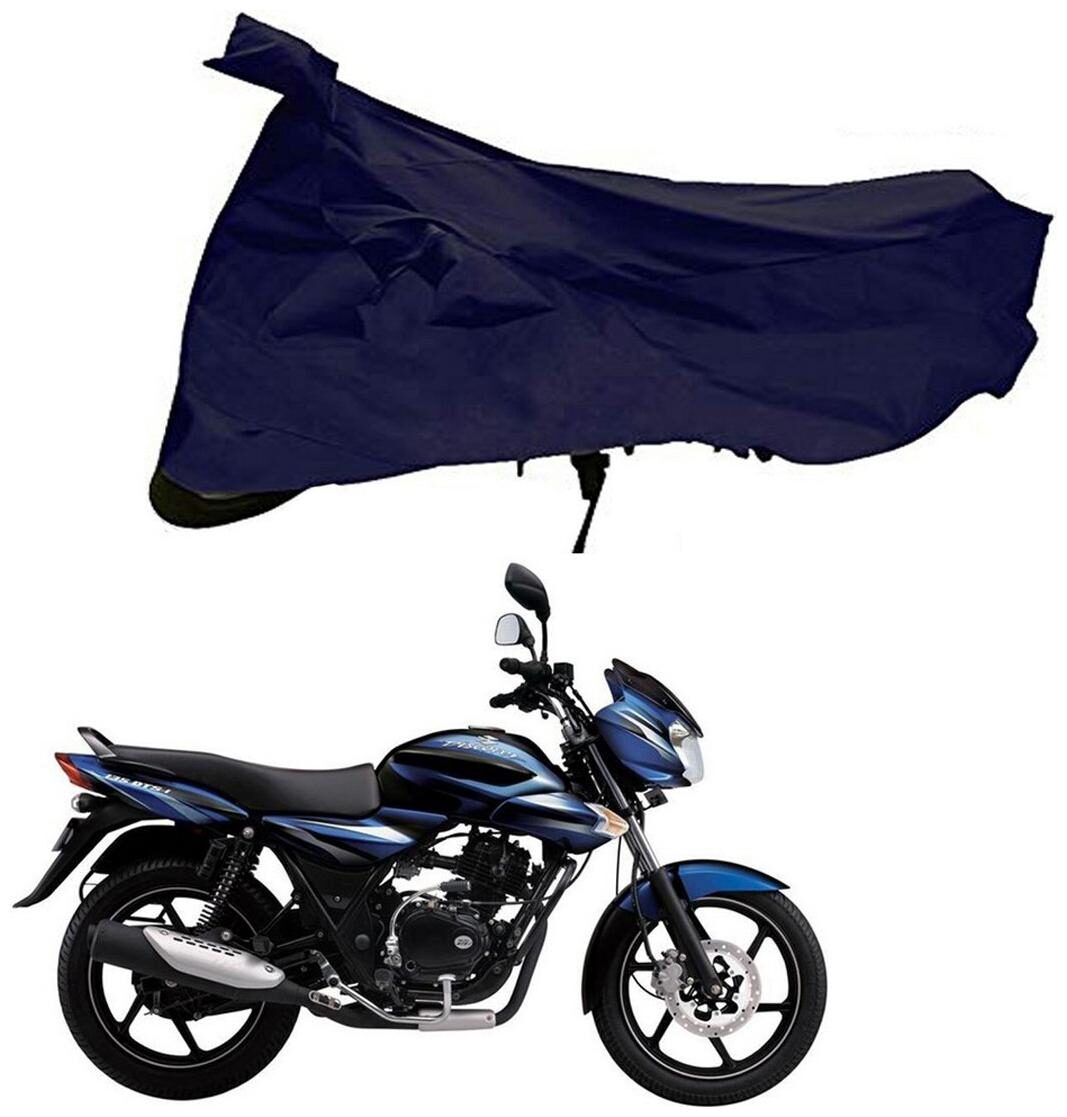 

Riderscart 100 Water Proof Blue 190 T Tafta Imported Fabric Two Wheeler Bike Cover With Anti Uv Protection With Anti Theft Lock Holes Buckles For Bajaj Discover 100 With Warranty