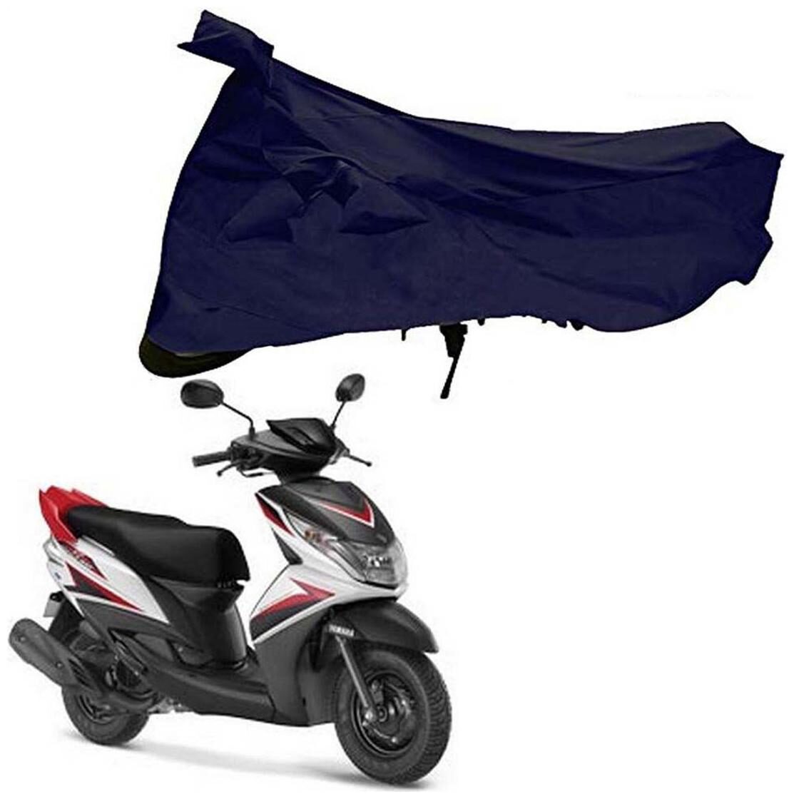 

Riderscart 100 Water Proof Blue 190 T Tafta Imported Fabric Two Wheeler Bike Cover With Anti Uv Protection With Anti Theft Lock Holes Buckles For Yamaha Ray Z With Warranty