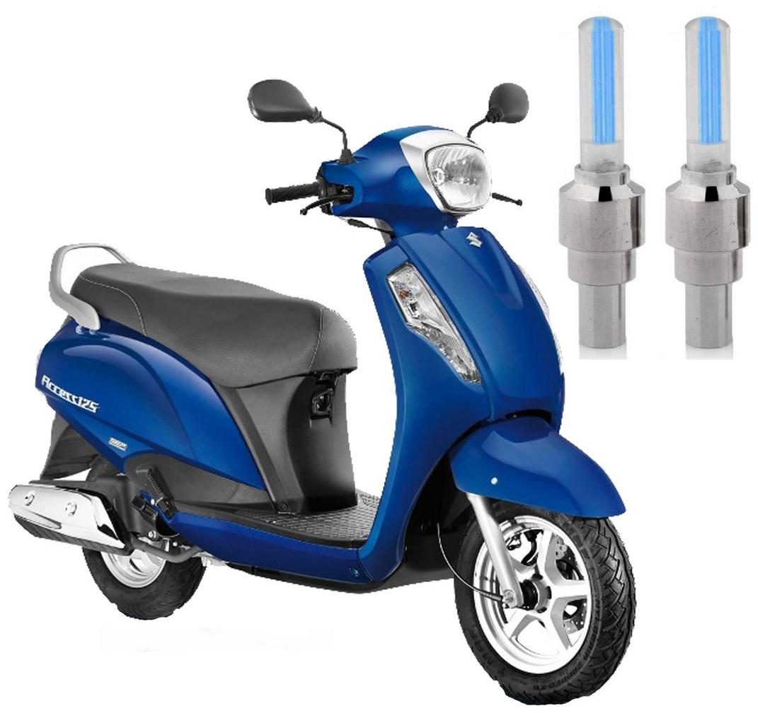 

Riderscart Blue Bike Tyre LED Light Wth Motion Sensor Tyre Light Blue Fancy Light Tail Light Plastic for Suzuki Access 125 Bike