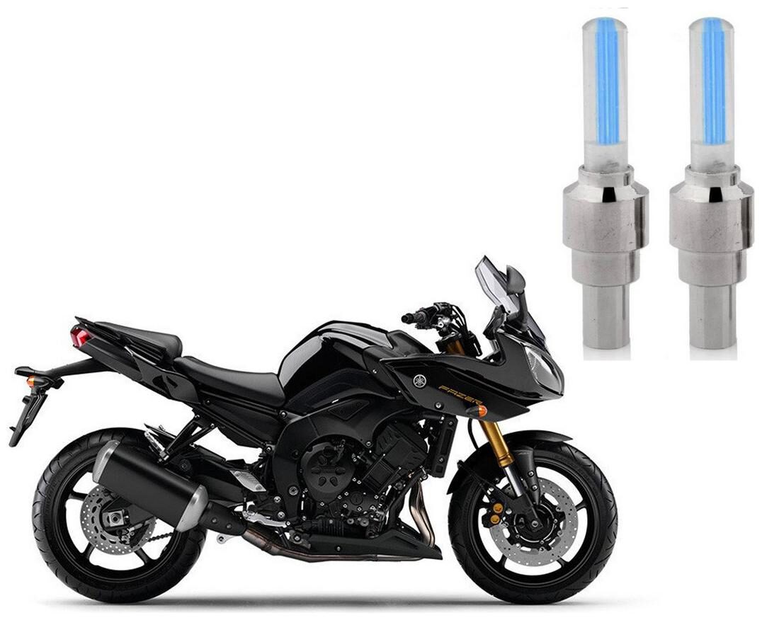 

Riderscart Blue Bike Tyre LED Light Wth Motion Sensor Tyre Light Blue Fancy Light Tail Light Plastic for Yamaha Fazer Bike