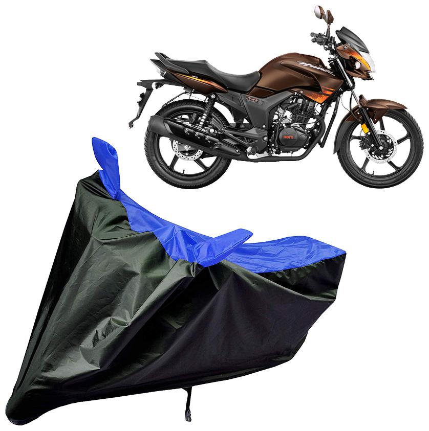 

Riderscart Water Proof Black and Blue Bike Cover For Hero Hunk