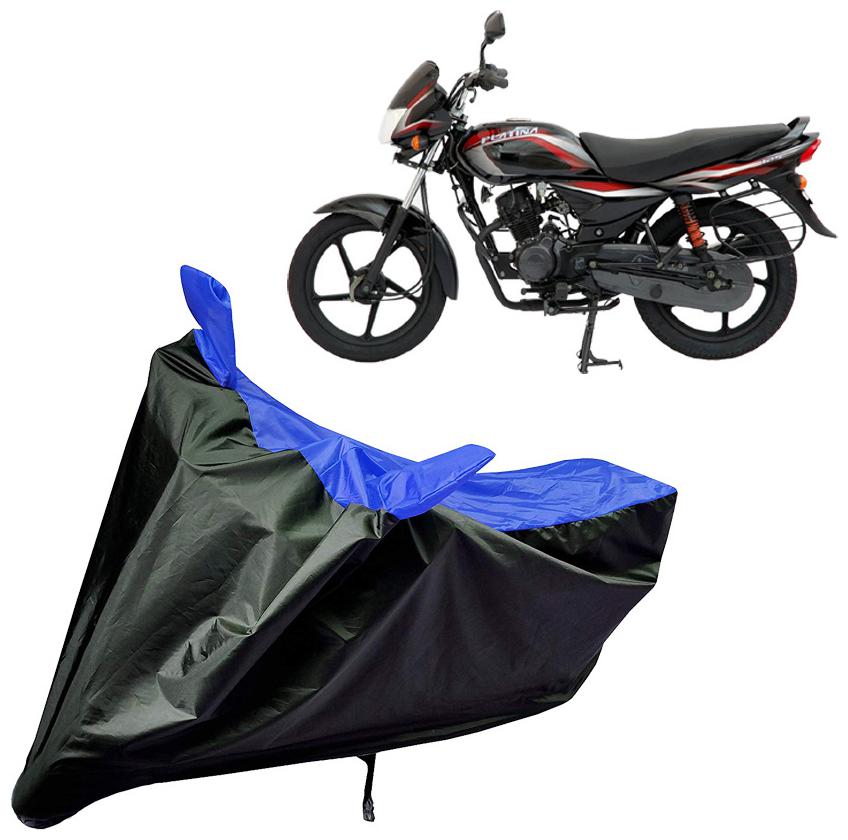 

Riderscart Water Proof Black and Blue Bike Cover For Bajaj Platina 100