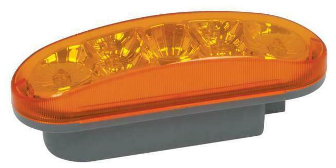 

RoadPro RP6064ASMD LED 6 5 x2 25 Oval Diamond Lens Sealed Light 7 LEDs Amber