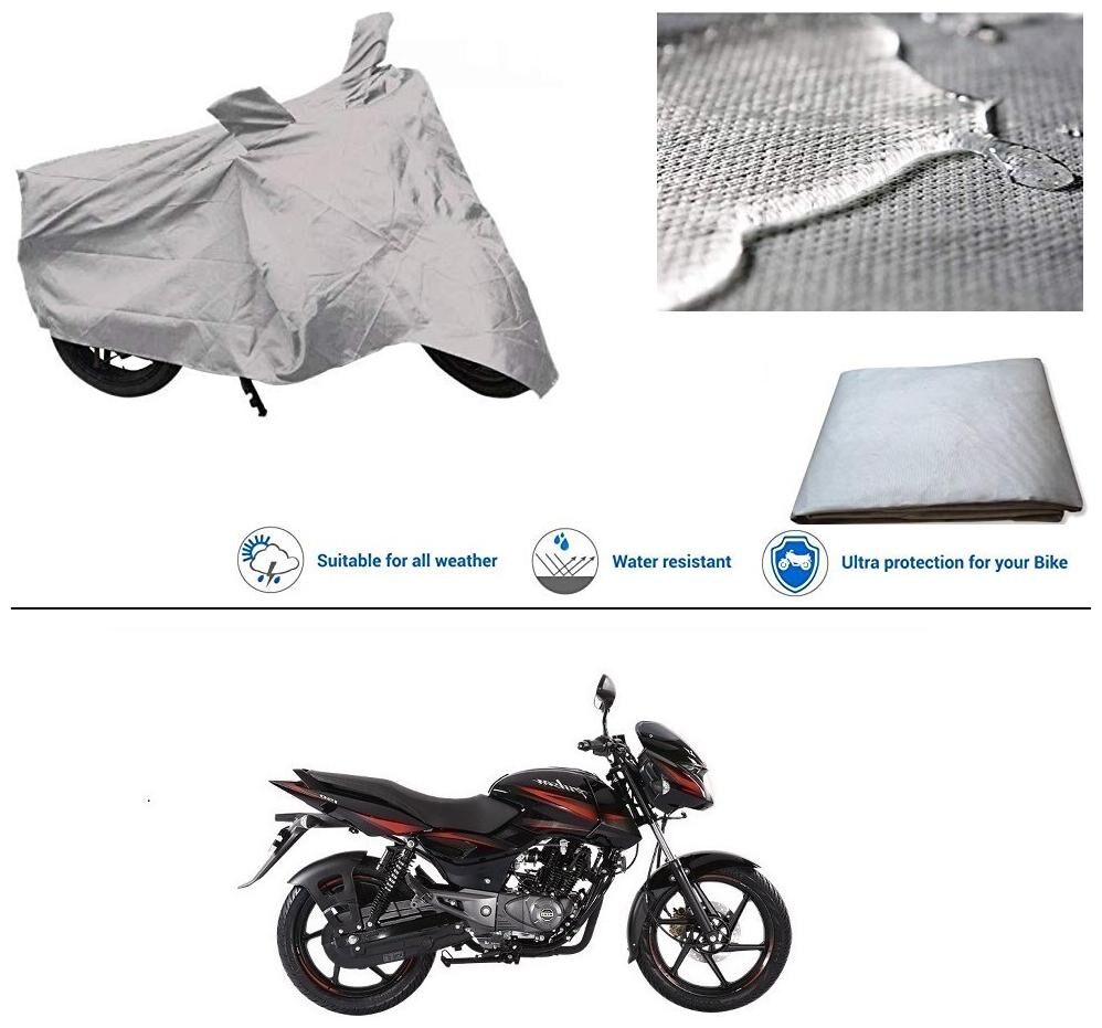 

Ronish 100 Waterproof Heavy Quality Bike Body Cover for Standard Size Silver for Bajaj Pulsar