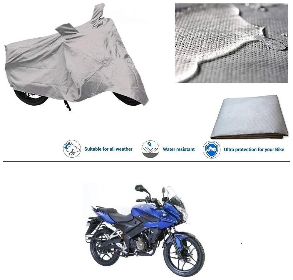 

Ronish 100 Waterproof Heavy Quality Bike Body Cover for Standard Size Silver for Bajaj Pulsar AS 150