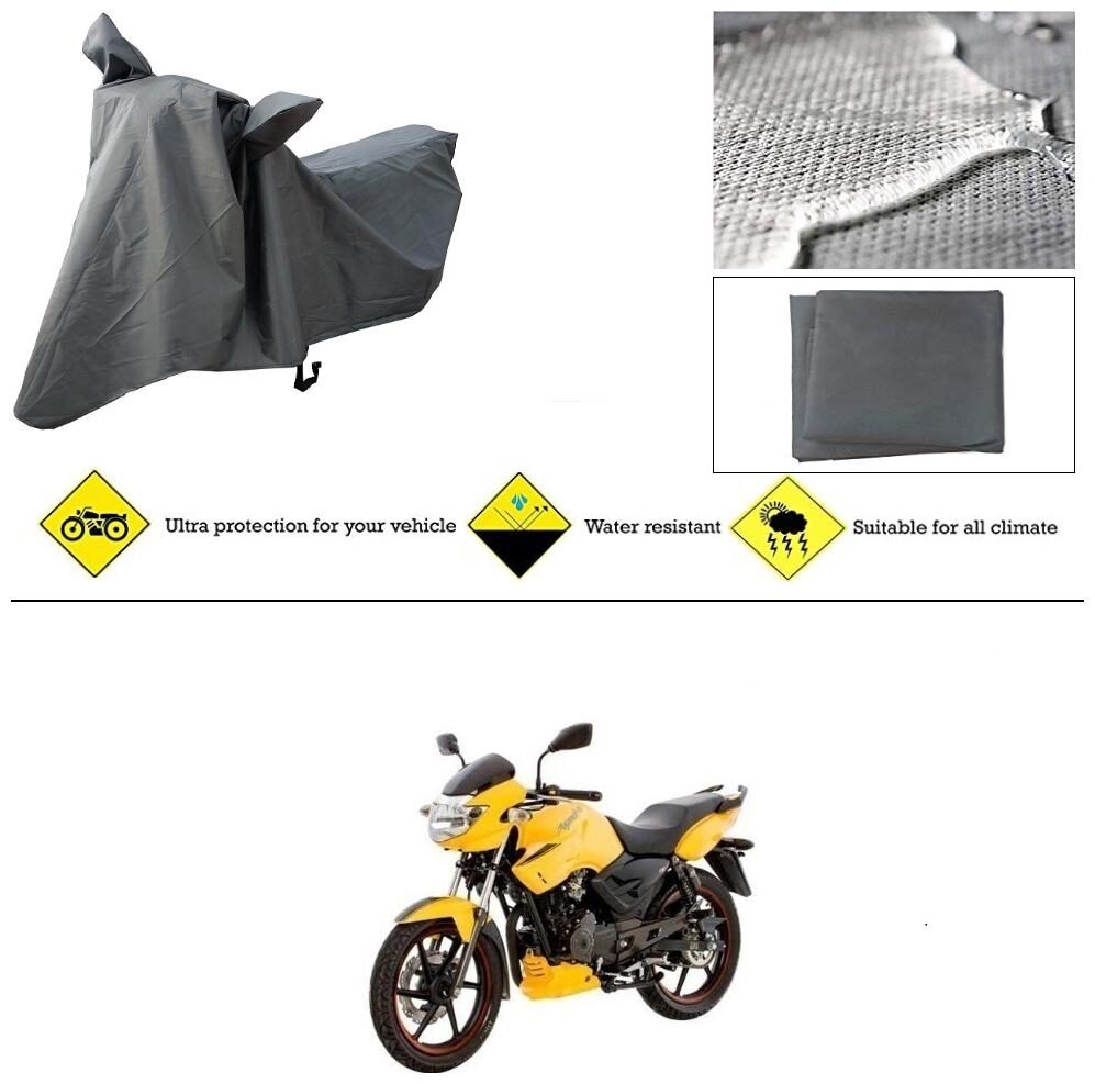

Ronish 100 Waterproof Heavy Quality Bike Body Cover for Standard Size Grey for TVS Apache