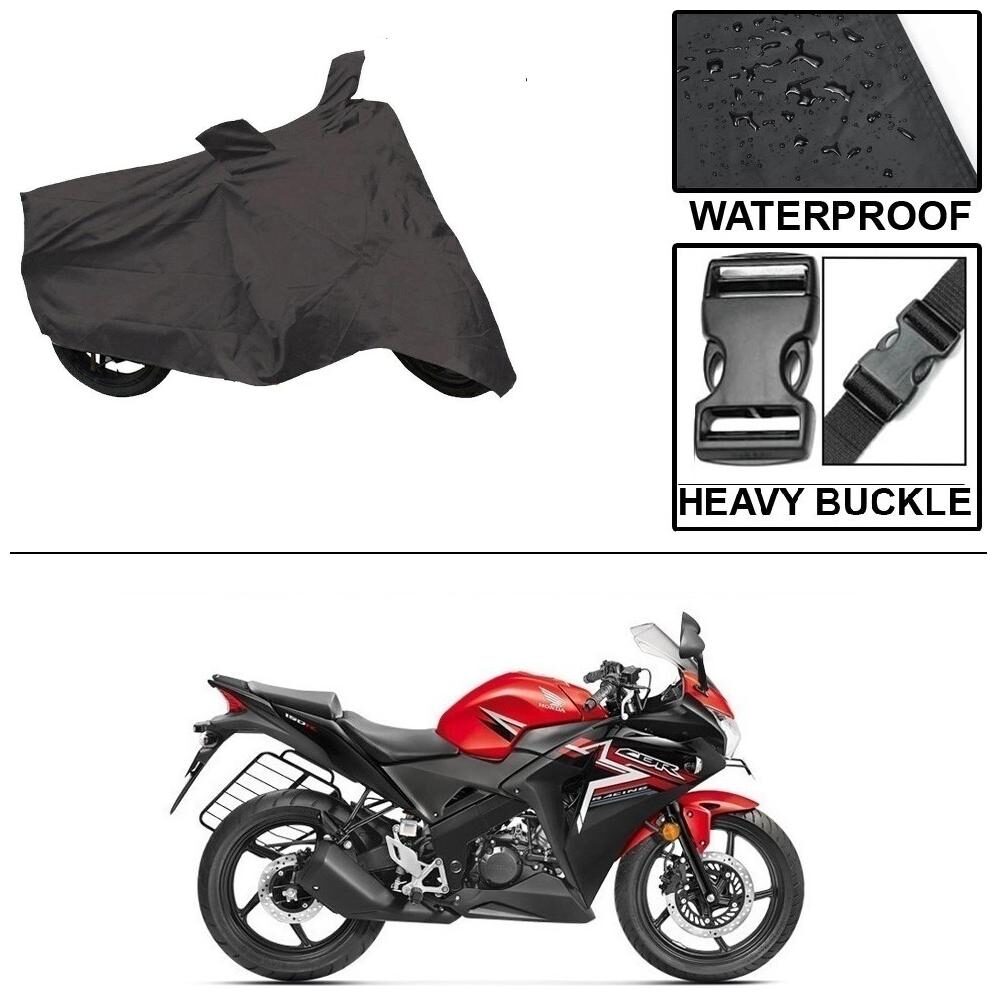 

Ronish 100 Waterproof Heavy Quality Bike Body Cover for Standard Size Black for Honda CBR 150R