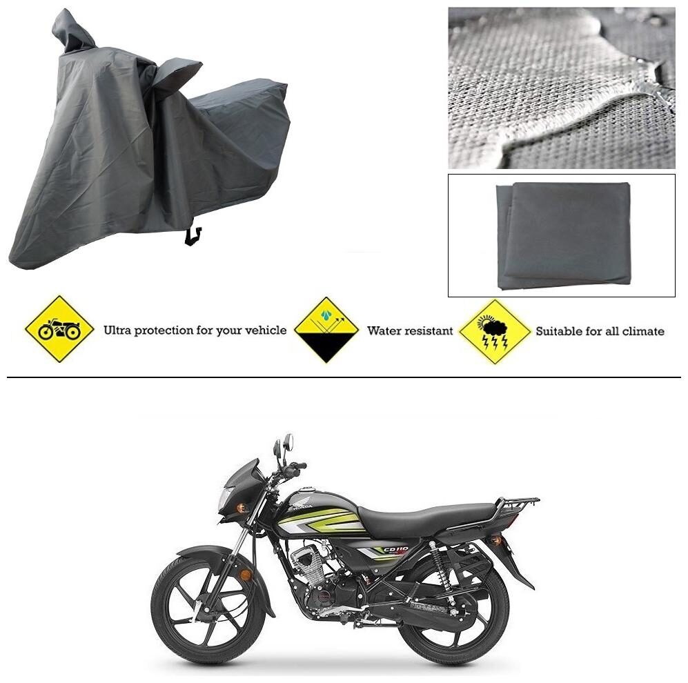 

Ronish 100 Waterproof Heavy Quality Bike Body Cover for Standard Size Grey for Honda CD 110 Dream
