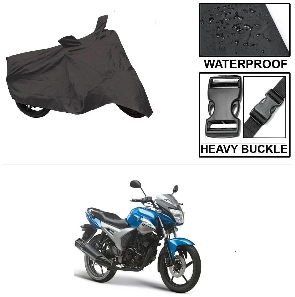 

Ronish 100 Waterproof Heavy Quality Bike Body Cover for Standard Size Black for Yamaha SZ X