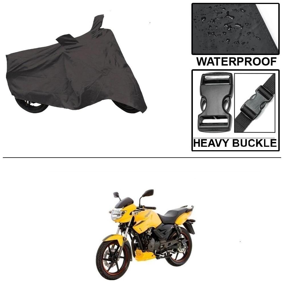

Ronish 100 Waterproof Heavy Quality Bike Body Cover for Standard Size Black for TVS Apache