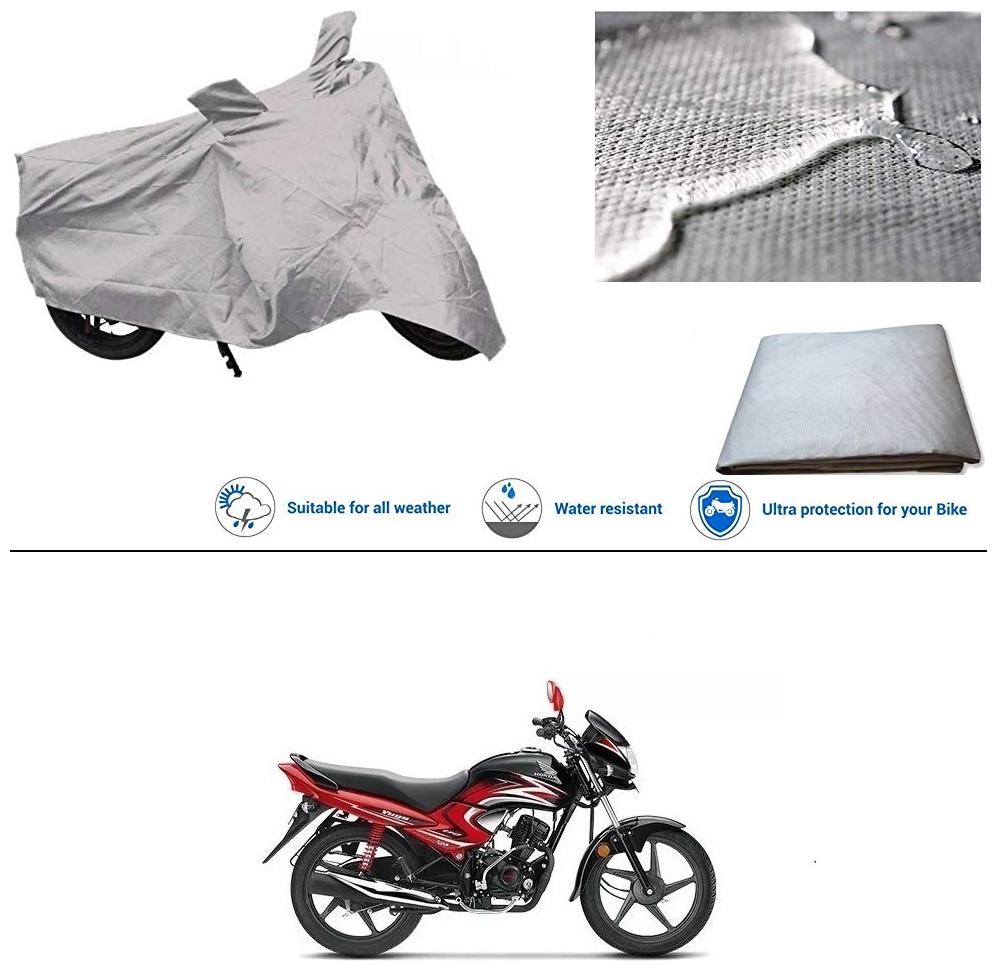 

Ronish 100 Waterproof Heavy Quality Bike Body Cover for Standard Size Silver for Honda Dream Yuga