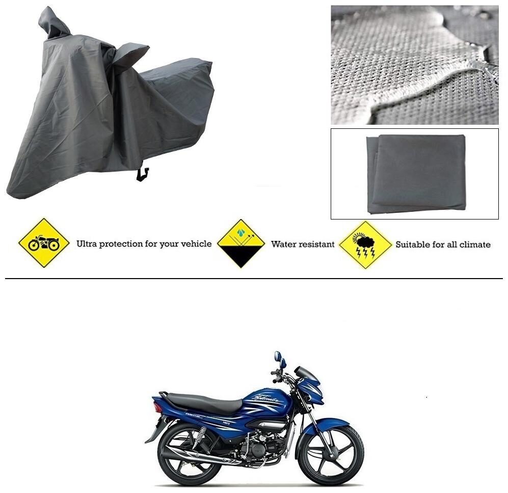 

Ronish 100 Waterproof Heavy Quality Bike Body Cover for Standard Size Grey for Hero Super Splendor