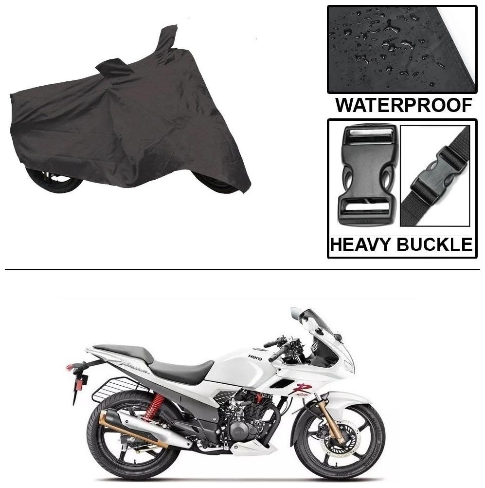 

Ronish 100 Waterproof Heavy Quality Bike Body Cover for Standard Size Black for Hero Karizma