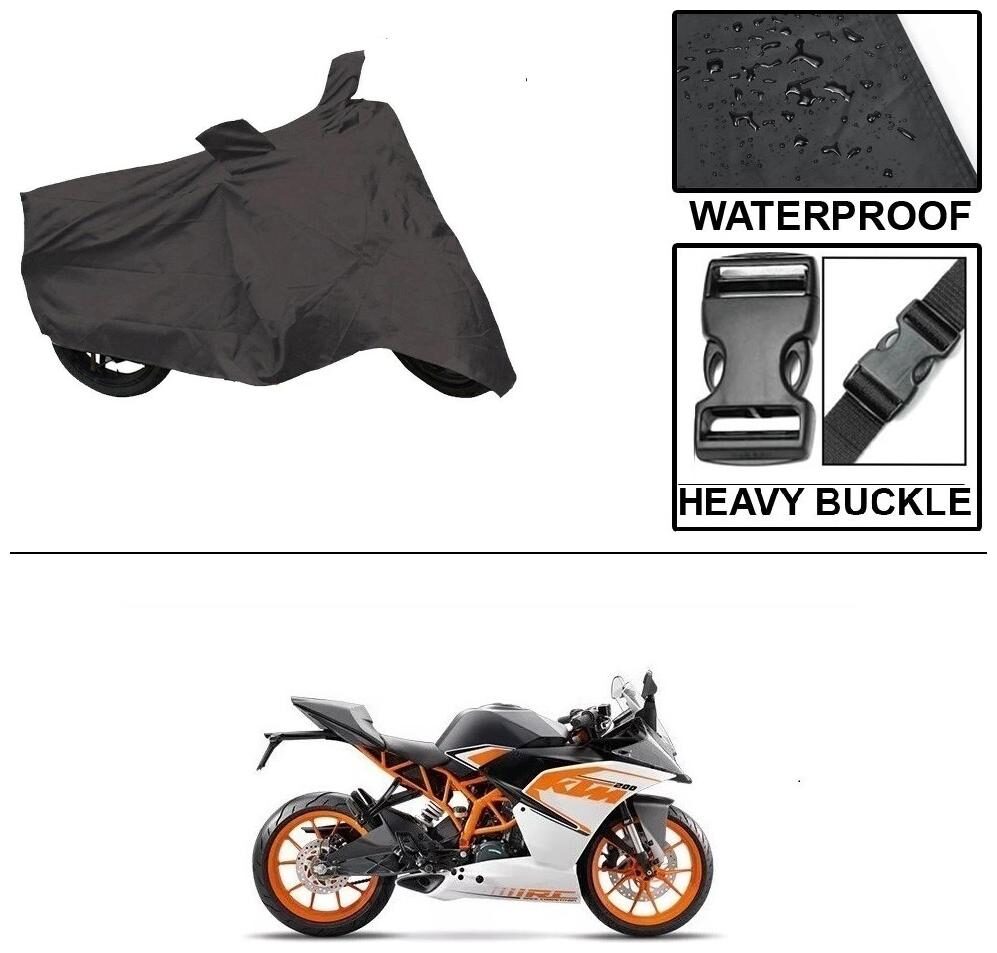 

Ronish 100 Waterproof Heavy Quality Bike Body Cover for Standard Size Black for KTM RC 200