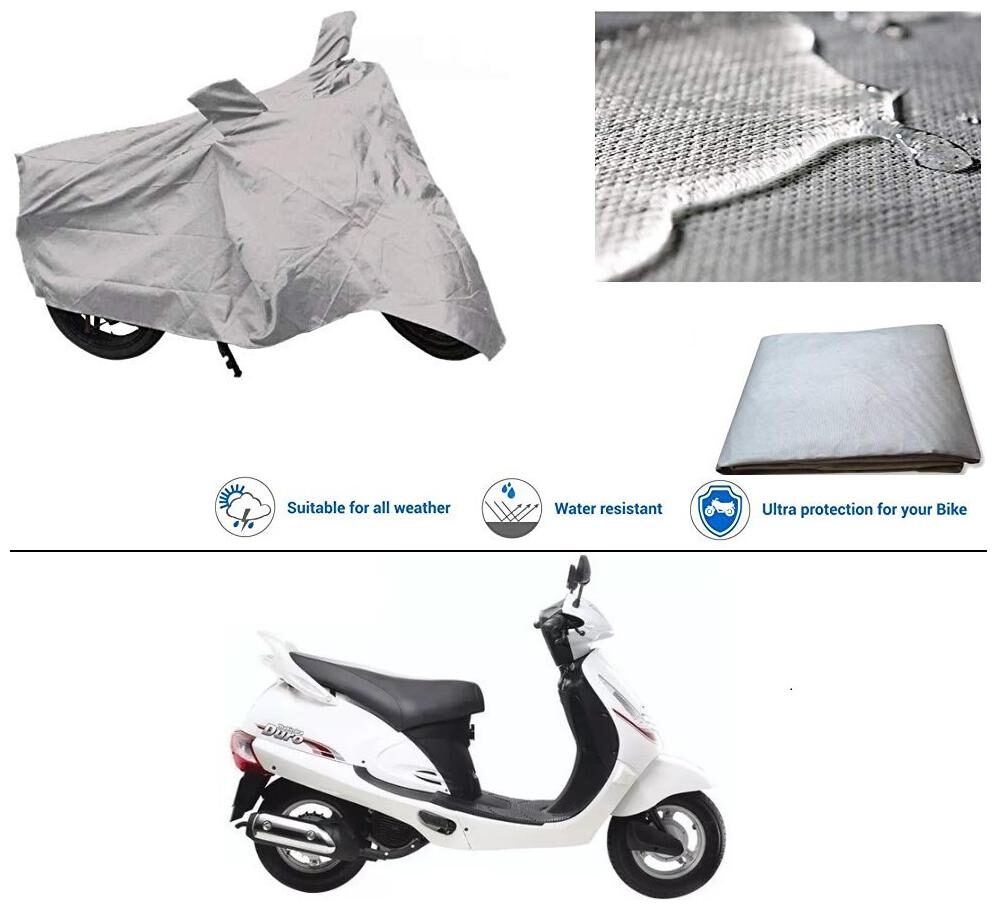 

Ronish 100 Waterproof Heavy Quality Bike Body Cover for Standard Size Silver for Mahindra Duro