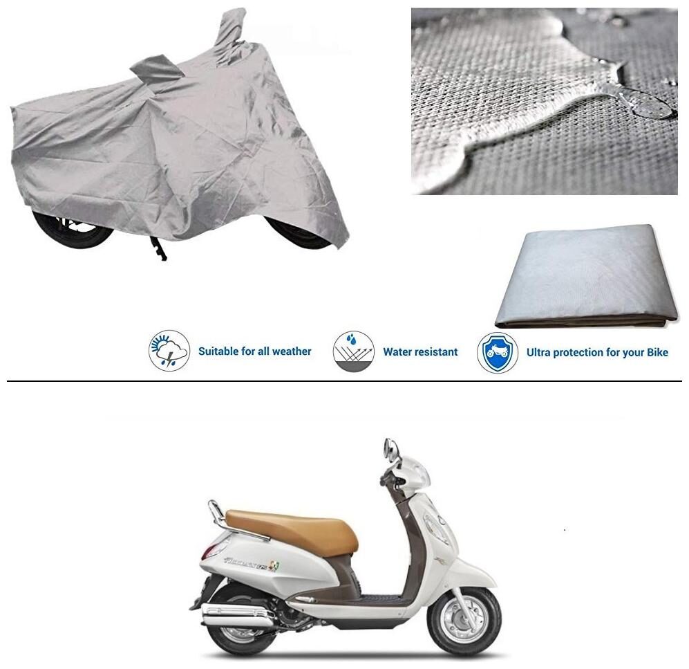 

Ronish 100 Waterproof Heavy Quality Bike Body Cover for Standard Size Silver for Suzuki Access SE