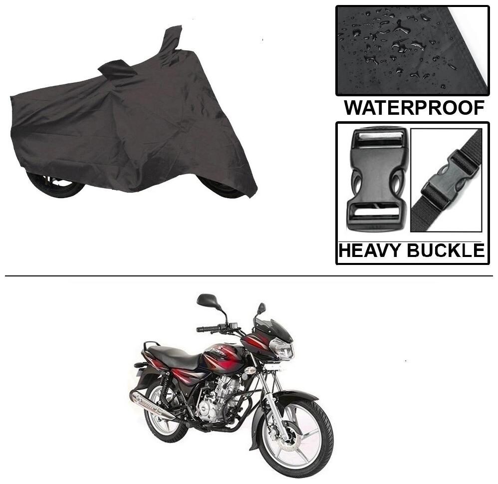 

Ronish 100 Waterproof Heavy Quality Bike Body Cover for Standard Size Black for Bajaj Discover 125 DTS-i