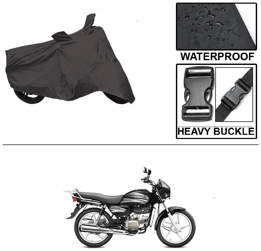 

Ronish 100 Waterproof Heavy Quality Bike Body Cover for Standard Size Black for Hero Splendor